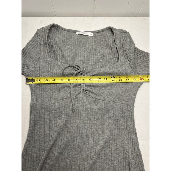 LUSH from Nordstrom Ribbed Long Sleeve Sweater Dress in Gray. Size L. NWOT - Picture 6 of 7